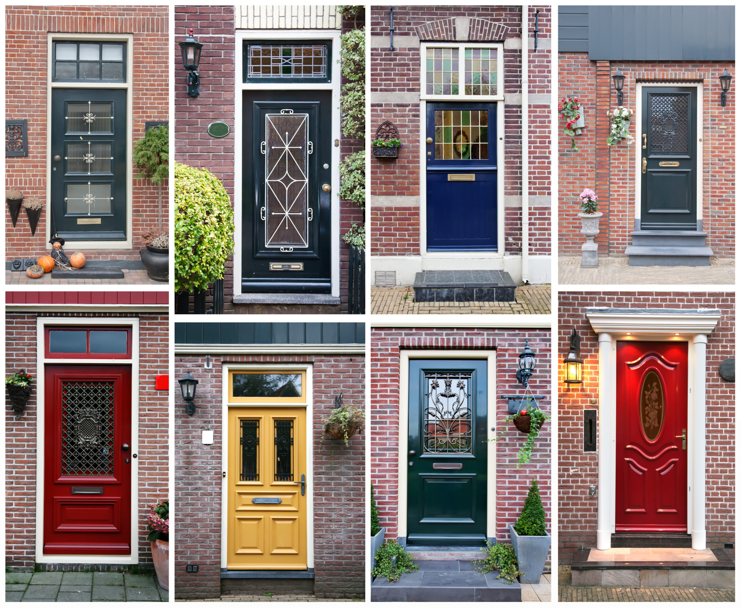 Collage,Of,Typical,Dutch,Doors